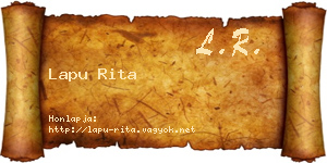 Lapu Rita névjegykártya